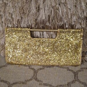 Gold Glitter Clutch